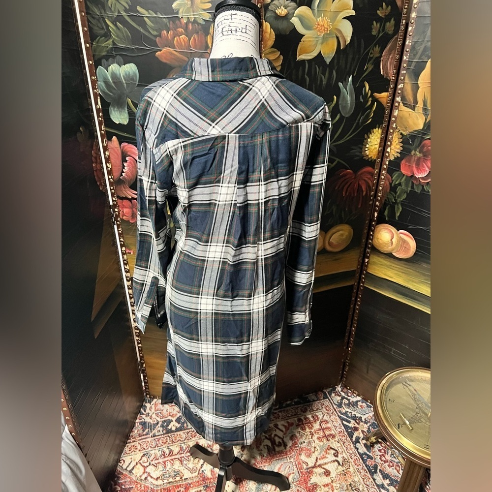 Tommy Hilfiger Green and white Plaid Shirt dress (MB1) - Picture 12 of 17
